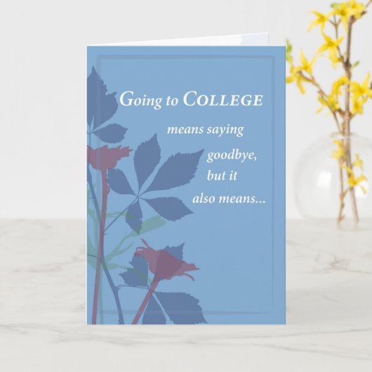 Carte Aller à l'adieu du collège (Fleur jaune)