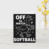 Carte Aller assister à un match de softball drôle de sof (Fleur jaune)