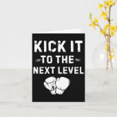 Carte Aller Au Niveau Suivant Aller En Boxe Arts Martiau (Fleur jaune)