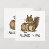 Carte Allergique aux noix (Devant / Derrière)