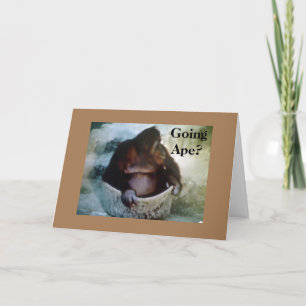 Carte "ALLEZ APE ?" 60e HUMOUR d'anniversaire