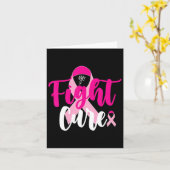 Carte Allez combattre Cure Rose Ruban Sensibilisation au (Fleur jaune)