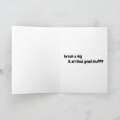 Carte Allez Fille, Bonne Chance! (Intérieur)