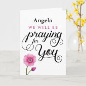 Carte Allez, nous allons prier pour vous (Fleur jaune)