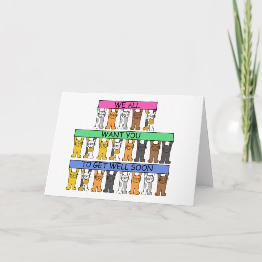 Carte Allez-vous bien Bientôt Chats de nous tous (Devant)