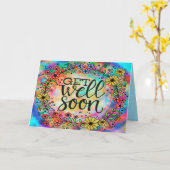 Carte Allez-Vous Bien Bientôt, Joli Floral (Fleur jaune)