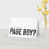 Carte Allez-vous Page Boy Proposition Demander au Mariag (Fleur jaune)