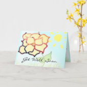 Carte Allez-y bientôt (Fleur jaune)