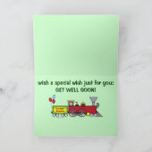 Carte Allez-y bientôt avec le train et les ballons (Intérieur)