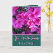 Carte Allez-Y Bientôt Fleurs Roses (Fleur jaune)