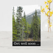 Carte "Allez-y bientôt..." + Forêt et montagne (Fleur jaune)