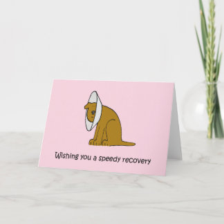 Carte Allez-y Bientôt, mignon chien de dessin