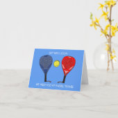 Carte Allez-y bientôt Padel Tennis (Fleur jaune)