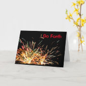 Carte Allez-Y Et Fêtez Le 4 Juillet ! (Fleur jaune)