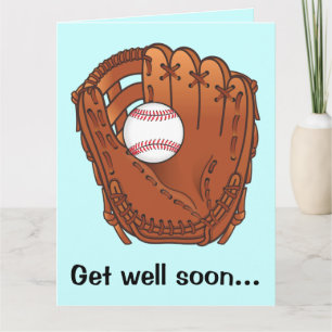Carte Allez-y grâce de l'équipe de baseball Large