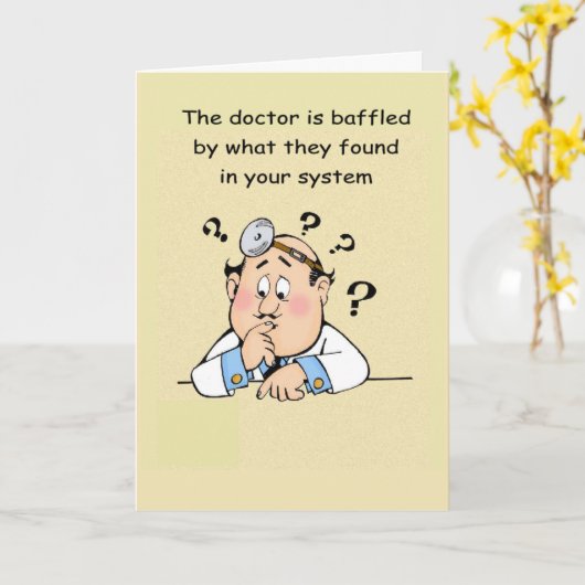 Carte Allez-y mais les médecins perplexes par votre syst (Fleur jaune)