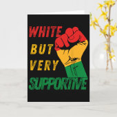 Carte Allié blanc mais solidaire Juneteenth Histoire noi (Fleur jaune)