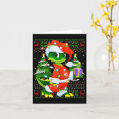 Carte Alligator Christmas Lights Santa Costume Ugly Xmas (Fleur jaune)