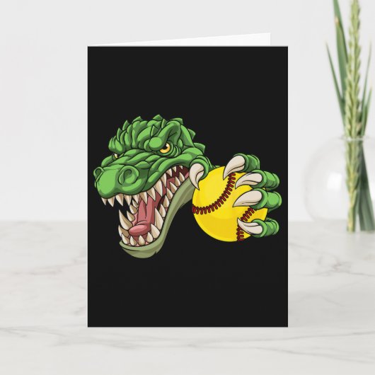 Carte Alligator Crocodile Dinosaur Softll Character (Devant)