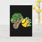 Carte Alligator Crocodile Dinosaur Softll Character (Fleur jaune)