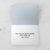 Carte Alligator D'Anniversaire Dans Un Marécage De Neige (Intérieur)