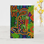 Carte Alligator de Floride - Critters d'ouragan (Fleur jaune)