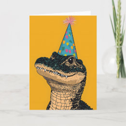 Carte Alligator de parti | Anniversaire Fête Fun