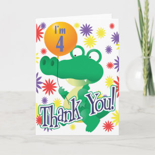 Carte Alligator du 4e anniversaire