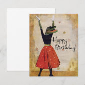 Carte Alligator Femmes Joyeux Anniversaire (Devant / Derrière)