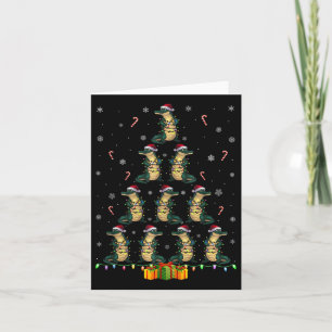 Carte Alligator Santa Hat Noël Lumières Hommes Femmes No