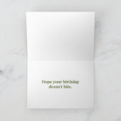 Carte Alligator Vert Graphique Personnalisé Anniversaire (Intérieur)