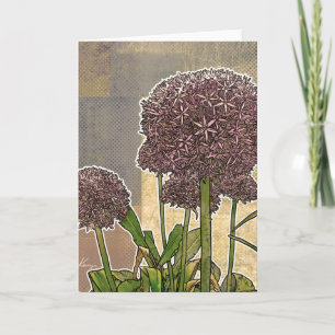 Carte Allium Blossoms Greeting Cards