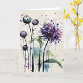 Carte Allium - Fleurs aquarelles (Fleur jaune)