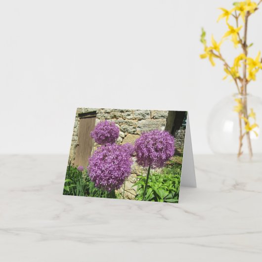 Carte Allium (vide) (Fleur jaune)