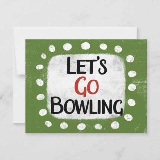Carte Allons au Bowling Greeting Card (Devant)
