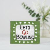 Carte Allons au Bowling Greeting Card (Debout devant)