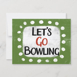 Carte Allons au Bowling Greeting Card