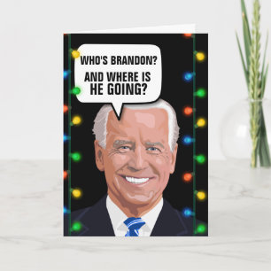 CARTE ALLONS BRANDON JOE BIDEN FUNNY CHRISTMAS CARDS