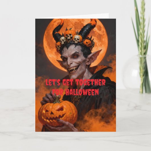 Carte Allons ensemble pour Halloween. (Devant)