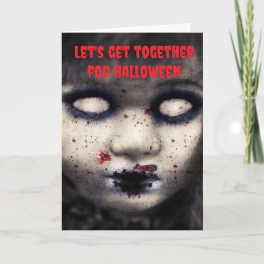 Carte Allons ensemble pour Halloween. (Devant)