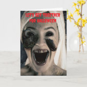 Carte Allons ensemble pour Halloween. (Fleur jaune)