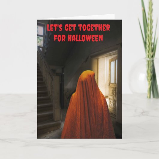 Carte Allons ensemble pour Halloween. (Devant)