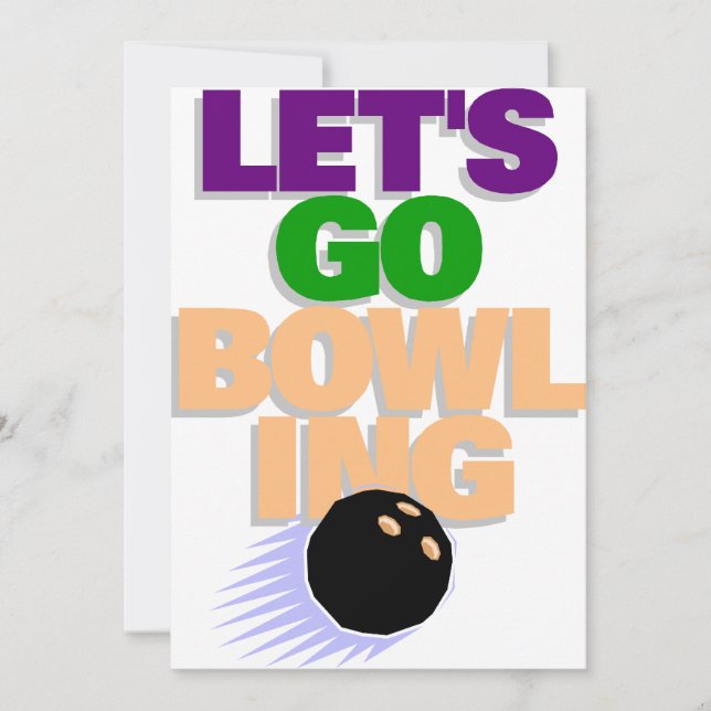 Carte Allons faire du bowling ! (Devant)