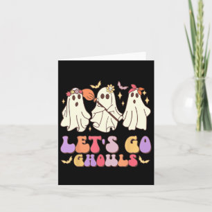Carte Allons Gouls Cute Retro Halloween Ghost Squad