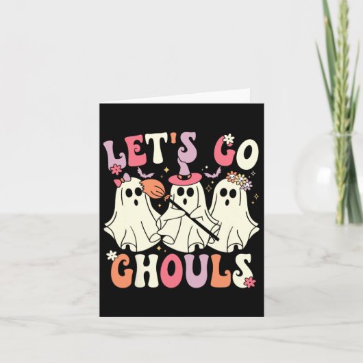 Carte Allons Gouls Halloween Ghost Costume Retro Groo (Devant)