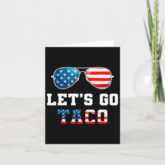 Carte Allons Taco Funny 2025 Rouge Blanc Et Bleu Sungle (Devant)