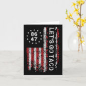 Carte Allons Taco Us Drapeau Hommes Femmes (Fleur jaune)