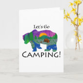 Carte Allons-y Camping (Fleur jaune)