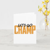 Carte Allons-y champion' Motivation de boxe (Fleur jaune)