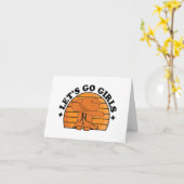 Carte Allons-y Filles, Filles Night Sortir PERSONNALISÉ (Fleur jaune)